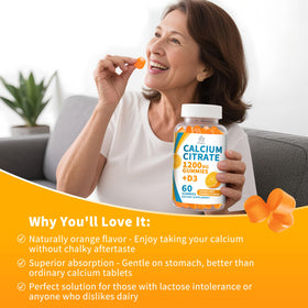Gummies Calcium Citrate 1200 mg d'Herbance, prise en main