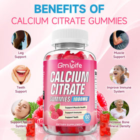 Gummies Calcium Citrate GrnLife sur une cuillère