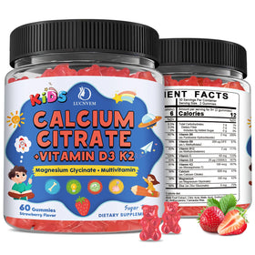 Gummies calcium citrate LUCNVEM saveur fraise, 120 unités