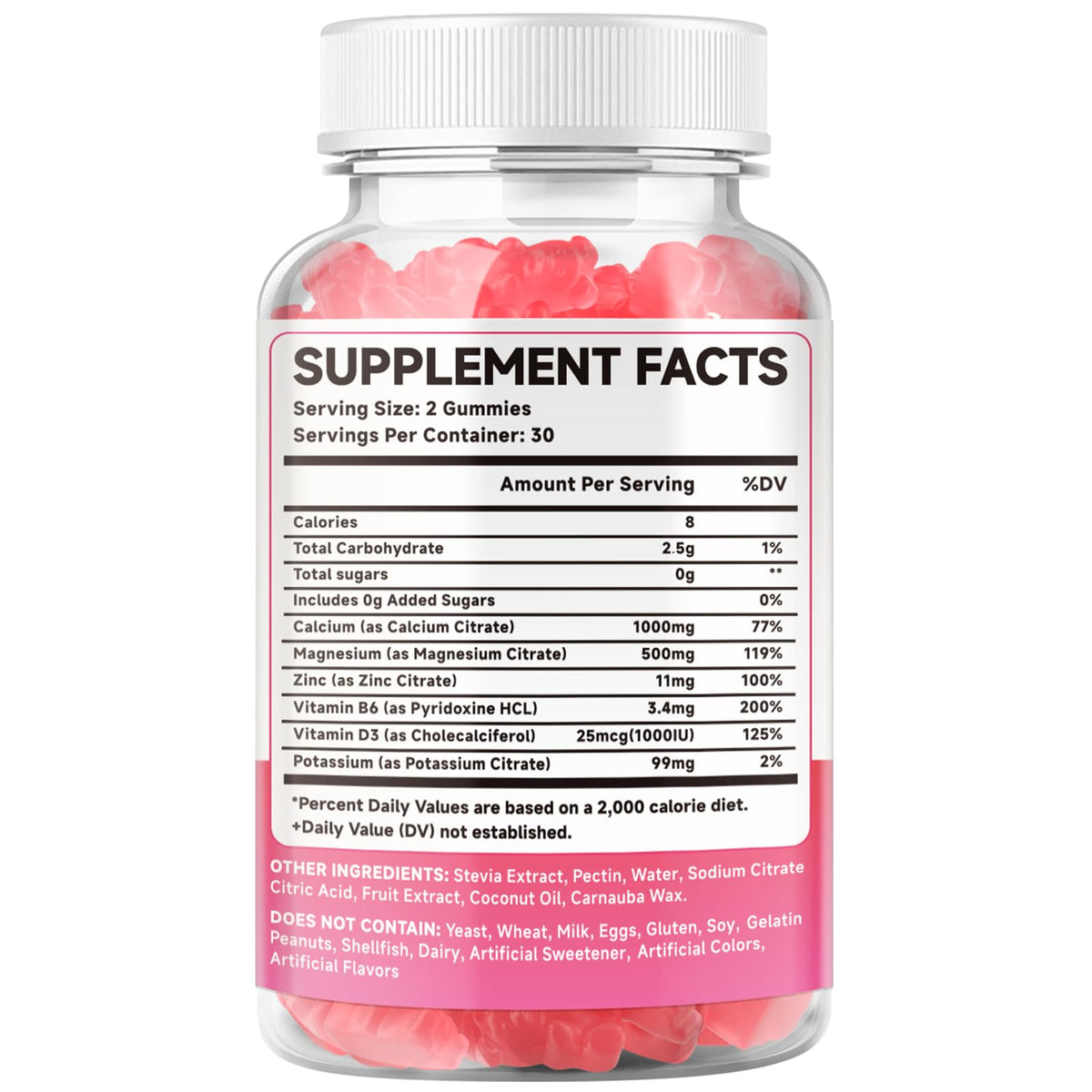 Gummies Calcium Citrate MEENCCD avec ingrédients naturels