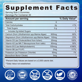 Gummies calcium EnvyCure avec goût orange sur fond blanc