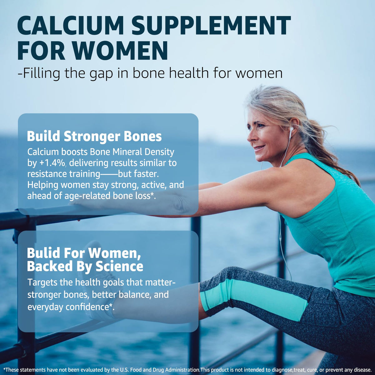 Gummies calcium EnvyCure avec une poignée de gummies sur table