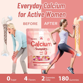 Gummies Calcium Femme Nepeolithia affichage des saveurs sur le sachet