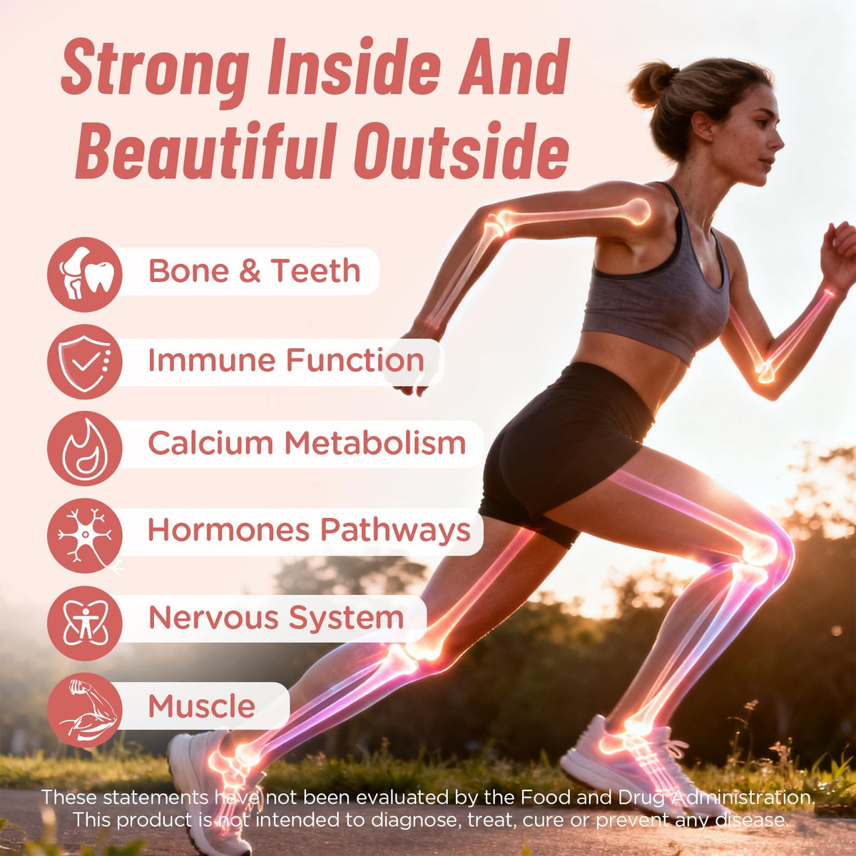 Gummies Calcium Femme Nepeolithia en main avec arrière-plan naturel
