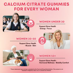 Gummies Calcium Femmes YANLUOBO avec ingrédients naturels