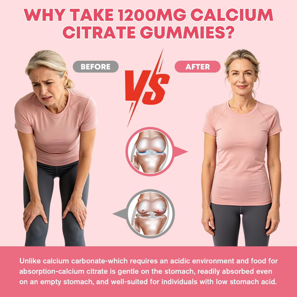 Gummies Calcium Femmes YANLUOBO avec vitamines ajoutées