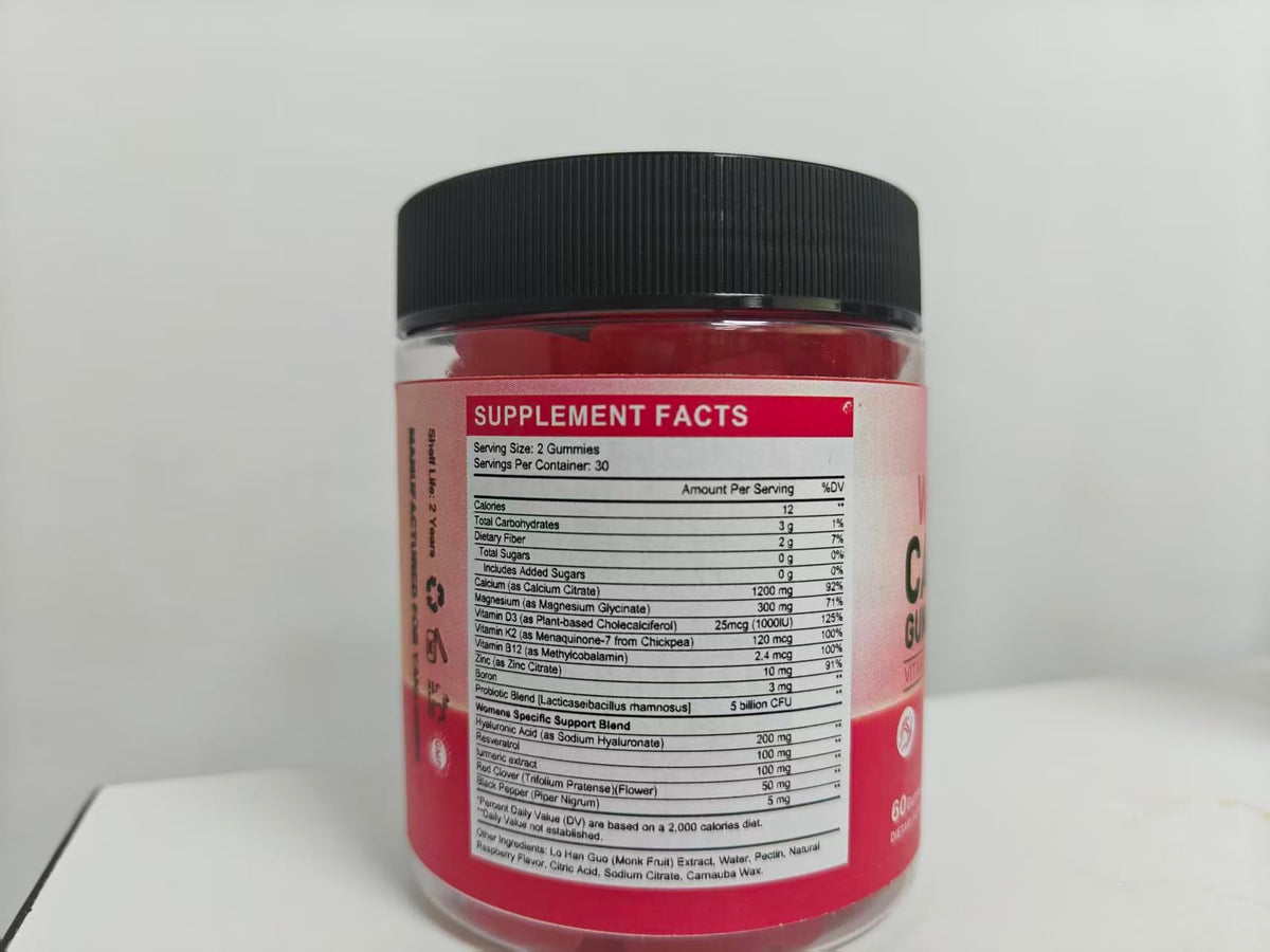 Gummies Calcium Femmes YANLUOBO dans un bol