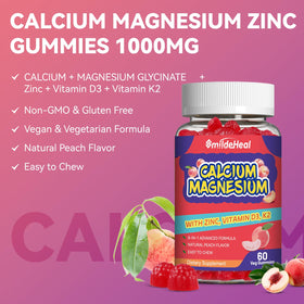 Gummies Calcium Magnésium Zinc SmildeHeal sur une table