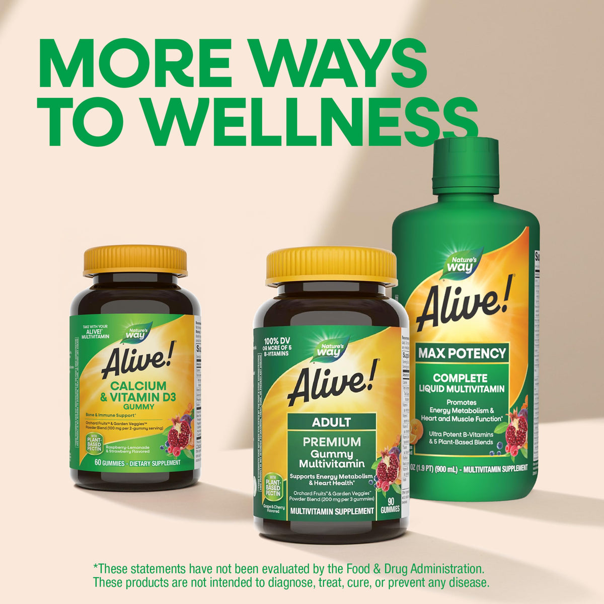 Gummies Calcium Nature's Way avec des ingrédients naturels