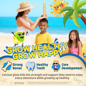 Gummies calcium NEVISS avec une main d'enfant