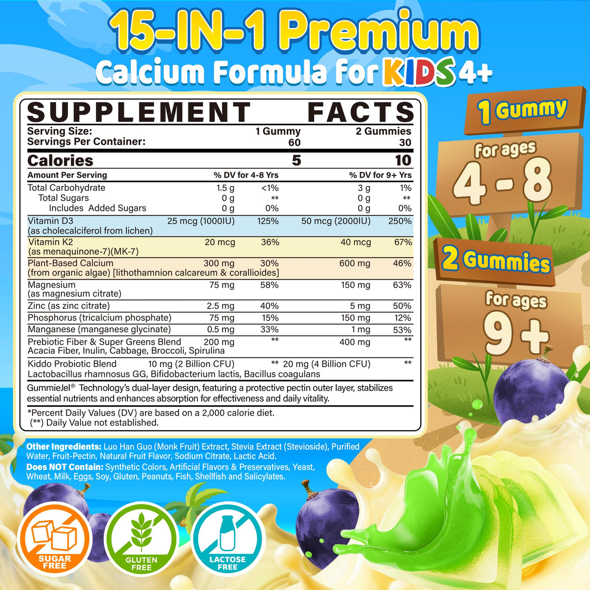 Gummies calcium NEVISS montrant la texture moelleuse