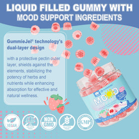 Gummies Calm LILICARE avec une vue de l'arrière du pot