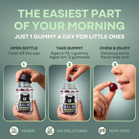 Gummies calmes Wild Foods pour enfants, présentation du produit