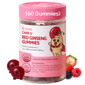 Gummies CARE U au ginseng rouge coréen pour enfants, emballage avant