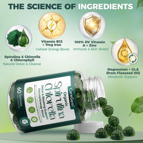 Gummies CareGem Super Greens en gros plan