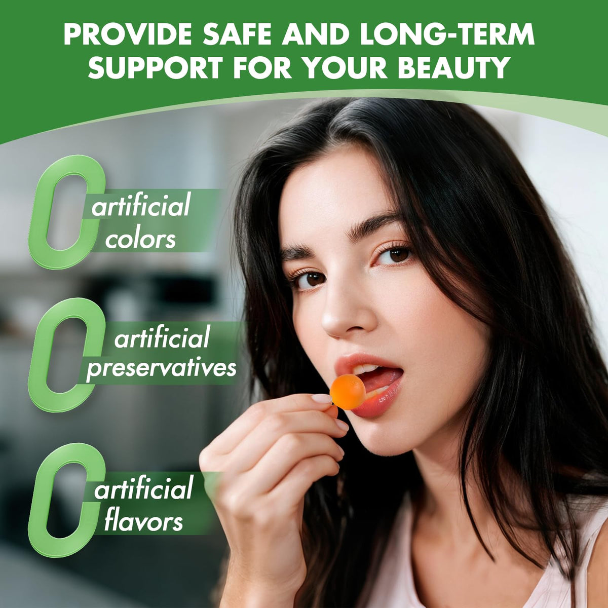 Gummies careleaf Biotine 10000mcg, flacon ouvert