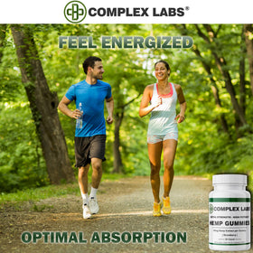 Gummies Cbdcomplex Labs avec texture visible, vue de dessus