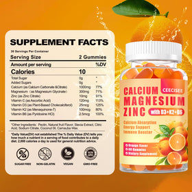 Gummies Ceecisee avec étiquette nutritionnelle et ingrédients