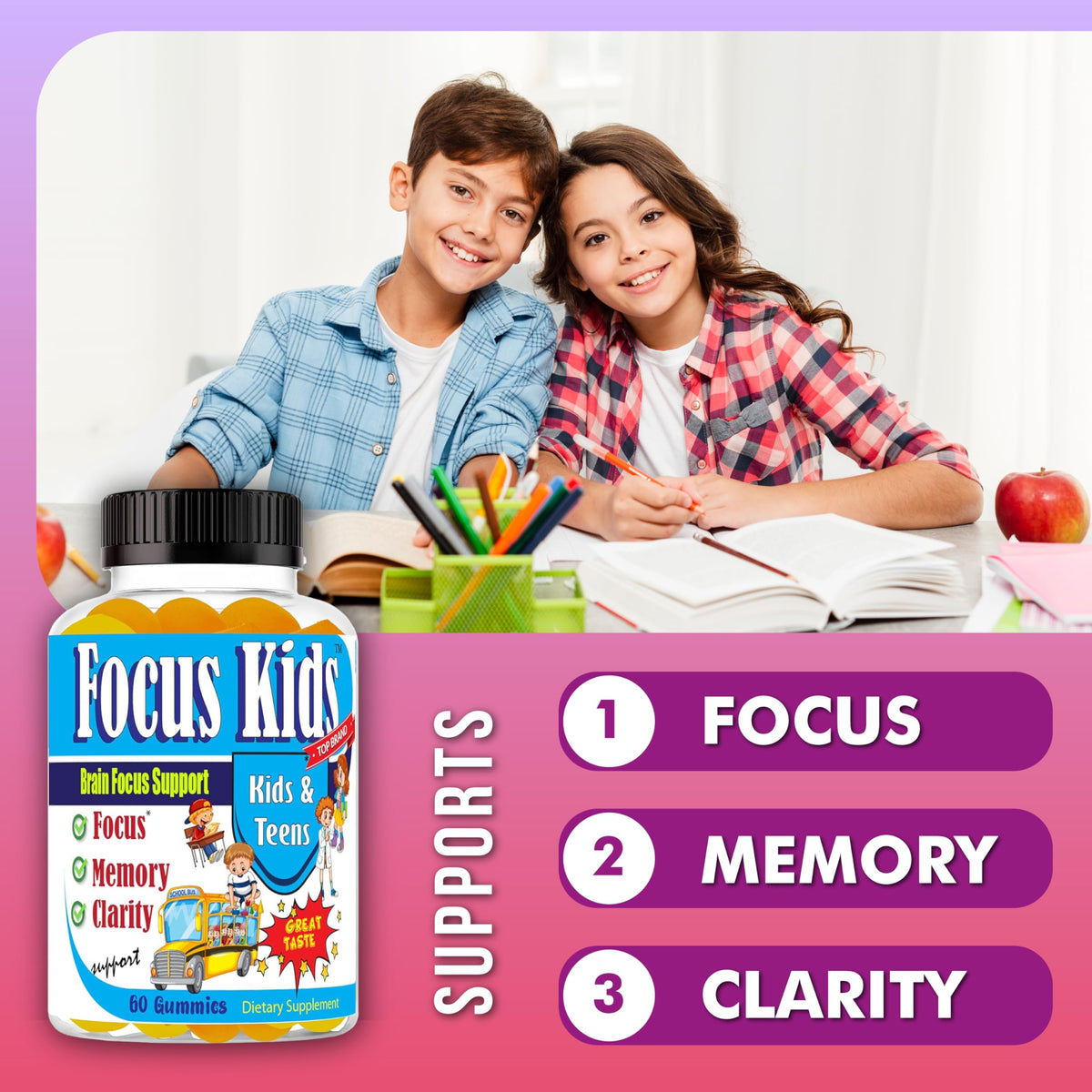 Gummies Celebrity LifeStyle Product avec étiquette nutritionnelle