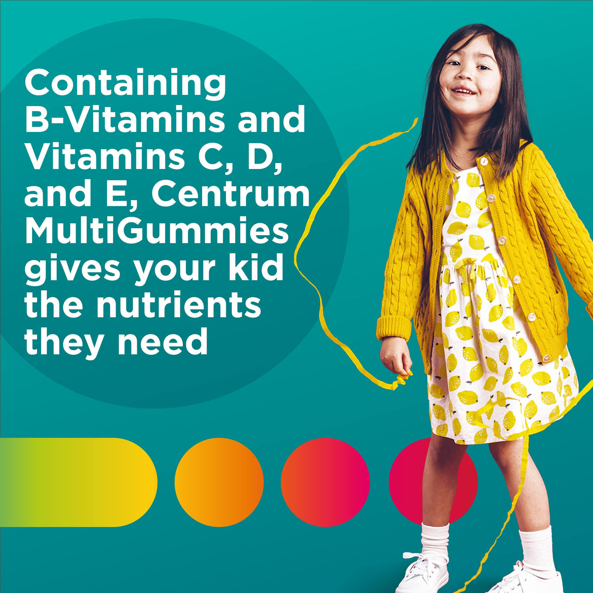 Gummies Centrum pour enfants saveur ananas mangue et fruit du dragon
