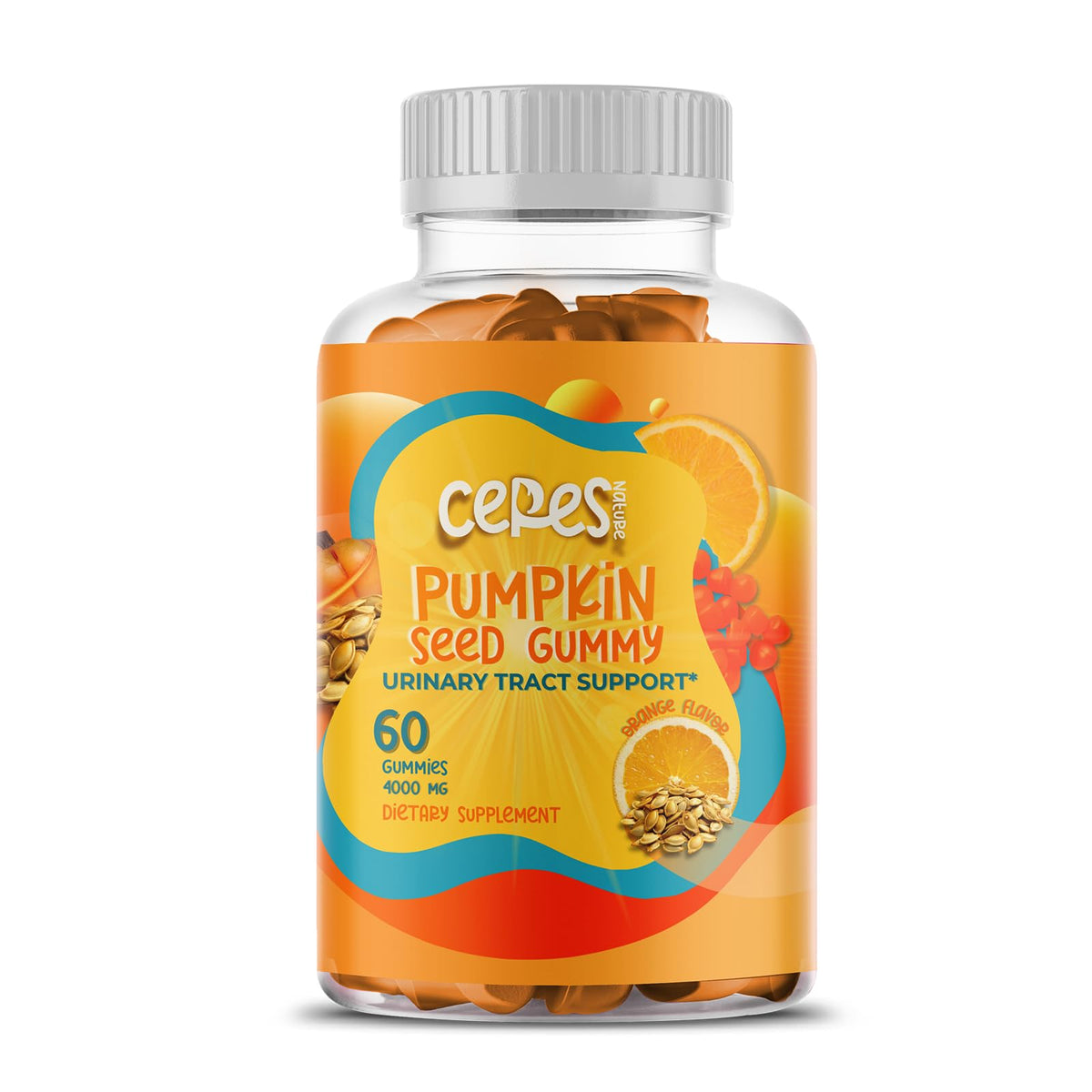 Gummies Ceres Nature huile de graines de citrouille 4000 mg, emballage avant