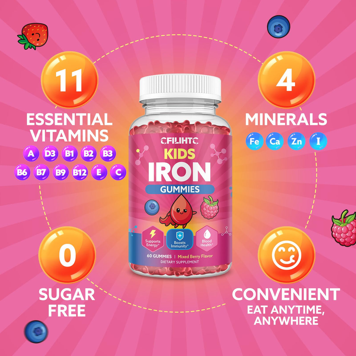 Gummies CFILIHTC dans un bol, prêtes à être consommées
