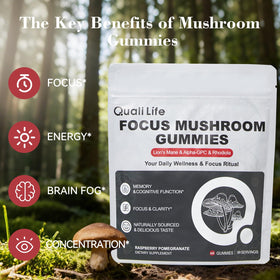 Gummies champignon QualiLife dans un environnement de travail
