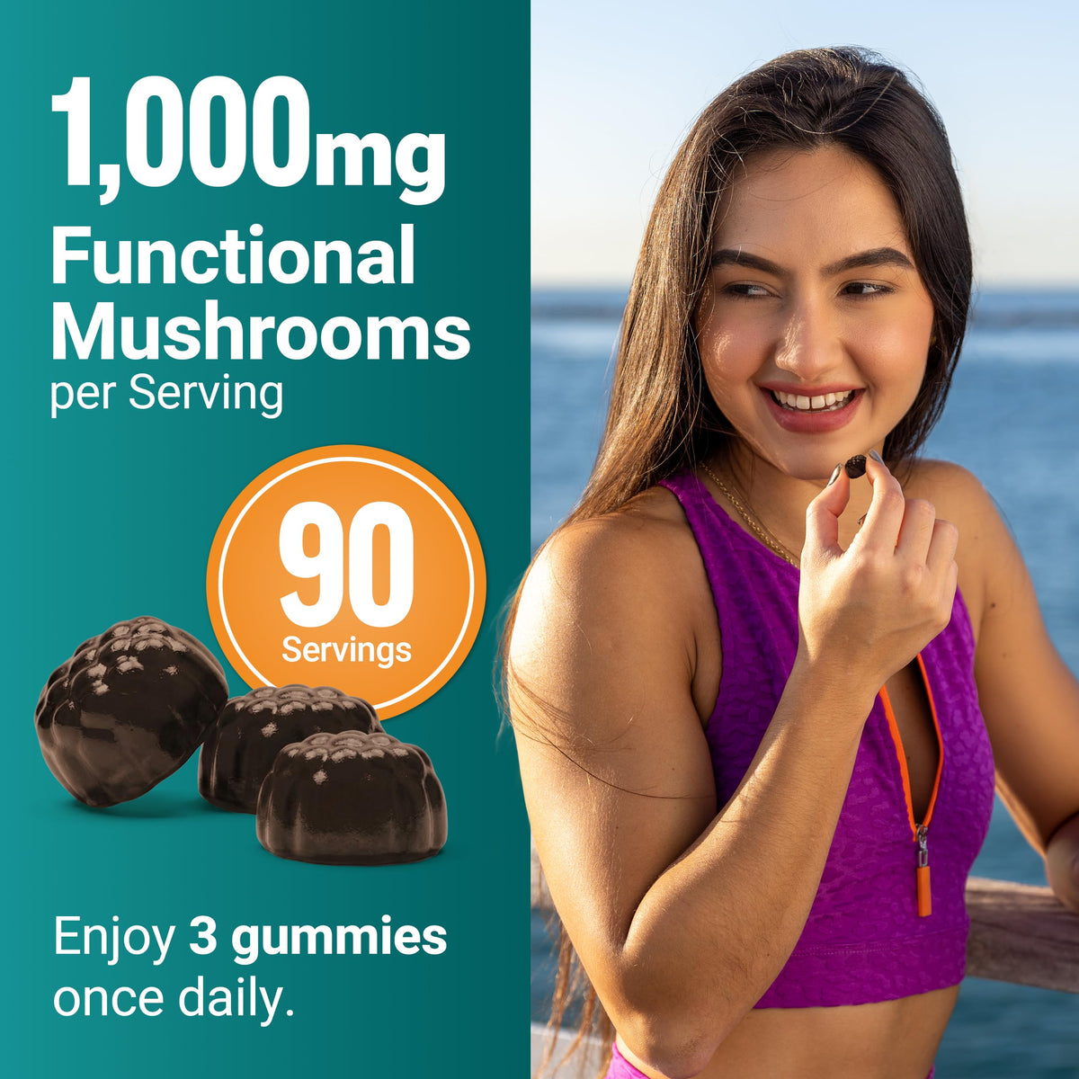 Gummies champignons modernes Force Factor avec fruits