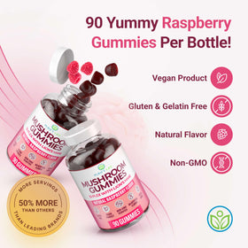 Gummies champignons Purify Life 10-Plex avec fruits frais