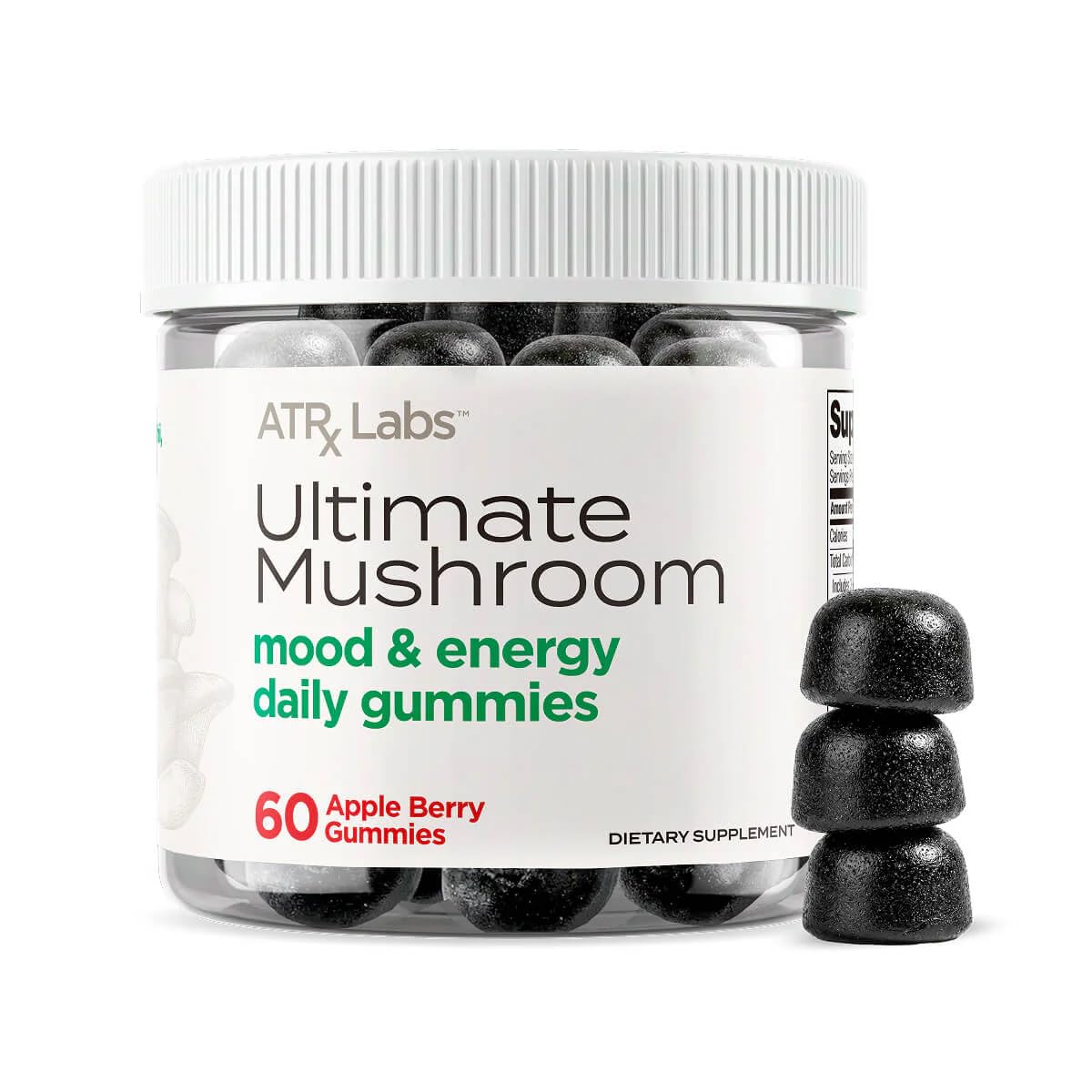 Gummies Champignons Quotidiens ATRx Labs 60 Gummies en bouteille