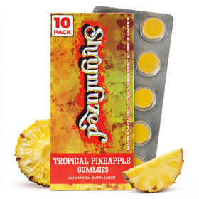 Gummies champignons Shrumfuzed au goût tropical d'ananas, paquet de 10 pièces