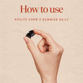 Gummies Chlorofresh Nature's Way sur une table avec d'autres compléments