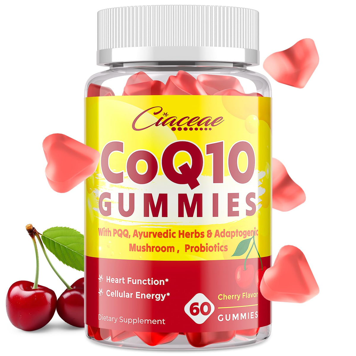 Gummies Ciaceae CoQ10 400 mg avec PQQ, boîte vue de face