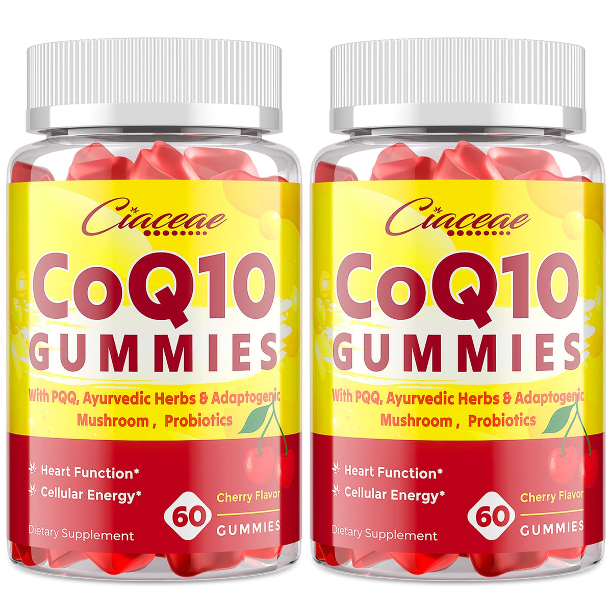 Gummies Ciaceae CoQ10 400 mg avec PQQ, vue de face