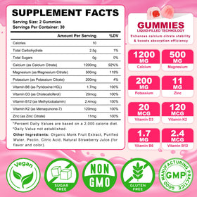 Gummies citrate de calcium Sijigood avec des fraises fraîches