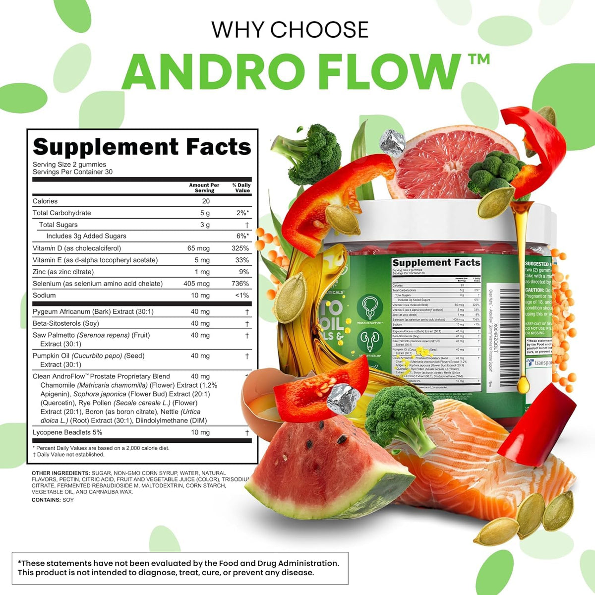 Gummies Clean Nutraceuticals dans un bol avec des ingrédients