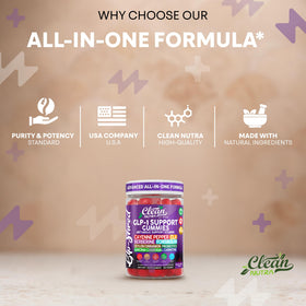 Gummies Clean Nutraceuticals dans une main, format pratique