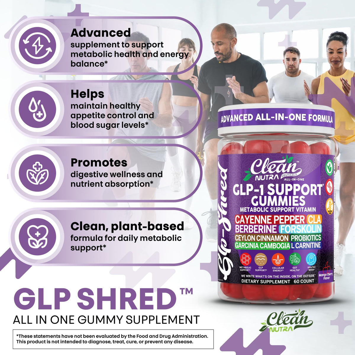 Gummies Clean Nutraceuticals, gros plan sur les gummies