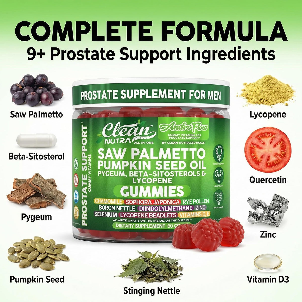 Gummies Clean Nutraceuticals montrant la texture et la couleur