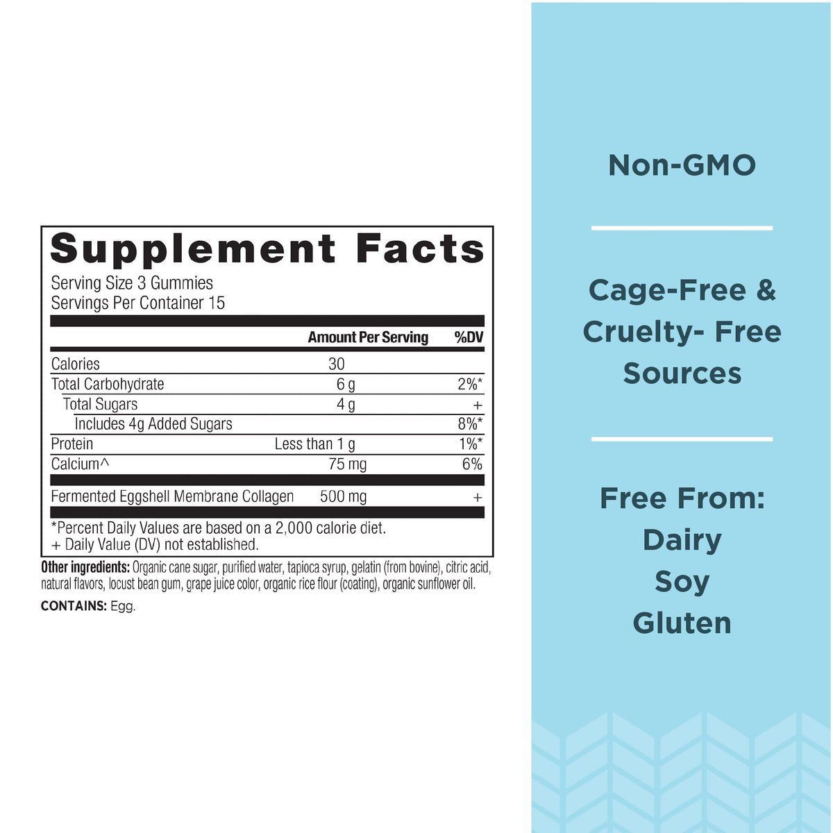 Gummies Collagen Peptides d'Ancient Nutrition, 3 gummies sur une cuillère