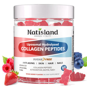 Gummies collagène NATISLAND 2500 mg en pot vu de face