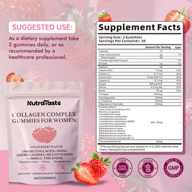 Gummies Collagène NUTRATASTE 1500mg ingrédients principaux
