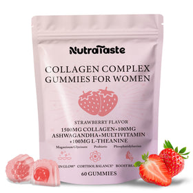 Gummies Collagène NUTRATASTE 1500mg pot avec 60 gummies