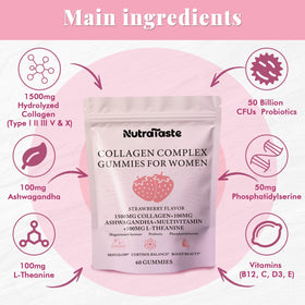Gummies Collagène NUTRATASTE 1500mg vue de côté