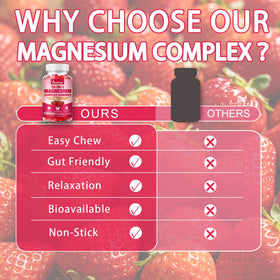 Gummies Complex Magnésium Haohan avec une main tenant une gummy