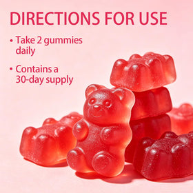 Gummies Complex Magnésium Haohan ouvertes avec gummies visibles