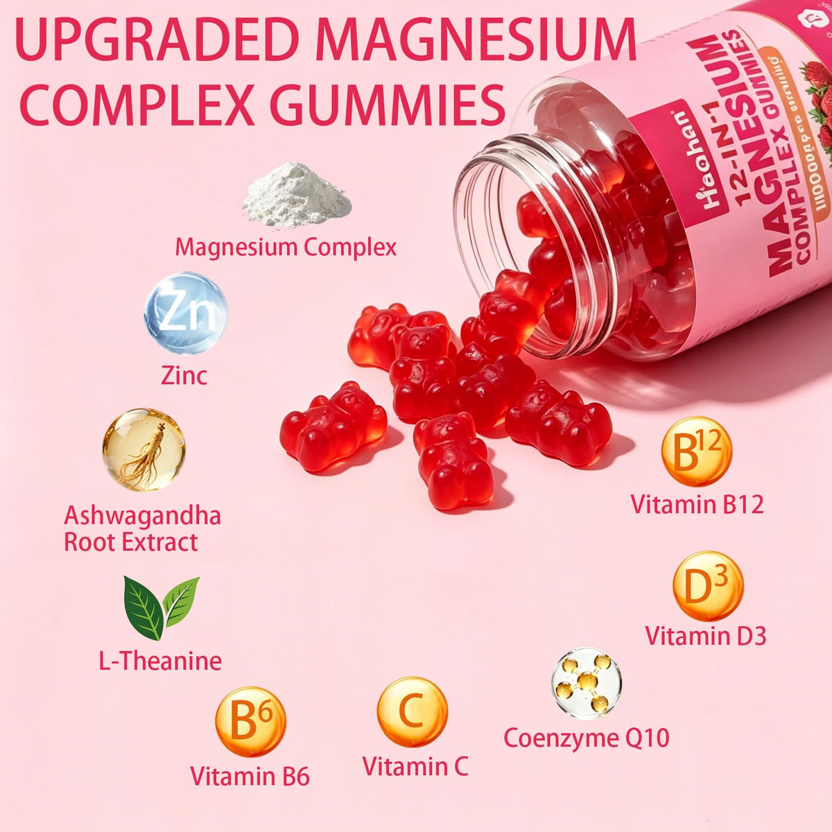 Gummies Complex Magnésium Haohan vue de dessus