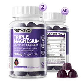 Gummies Complex Tri-Magnésium 500mg VEETAGYO - vue de face