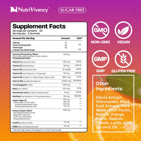 Gummies complexe B méthylé NutriVivency avec saveur de fruits