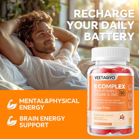 Gummies Complexe B Methylé VEETAGYO avec une cuillère